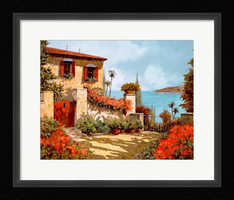 Framed Il Giardino Rosso Print