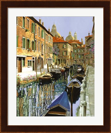 Framed La Barche Sul Canale Print
