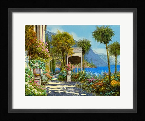 Framed Passeggiata al Lago Print