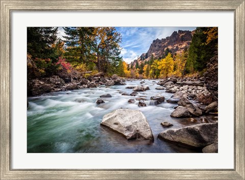 Framed Teton River Rush Print