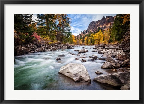 Framed Teton River Rush Print