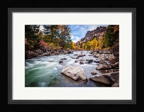 Framed Teton River Rush Print