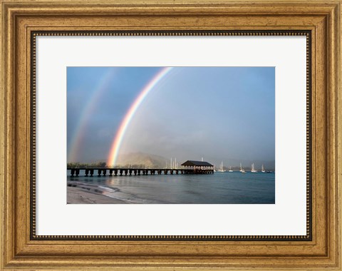 Framed Rainbows at Hanalei Print