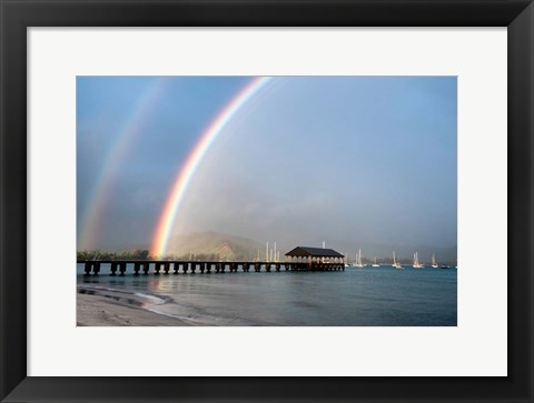 Framed Rainbows at Hanalei Print