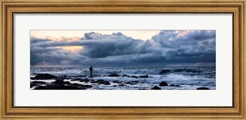 Framed Surf Fishing Print