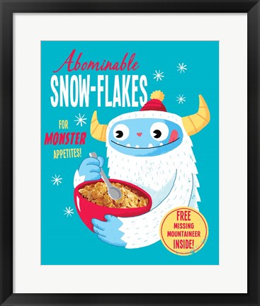 Framed Abominable Snowflakes Print