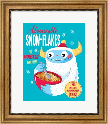 Framed Abominable Snowflakes Print