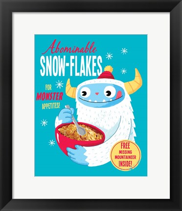 Framed Abominable Snowflakes Print