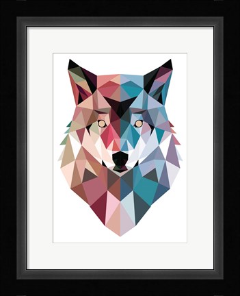 Framed Geo Wolf Print