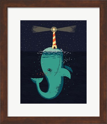 Framed King of The Narwhals Print