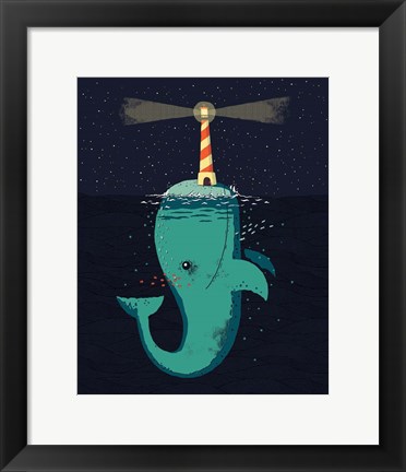 Framed King of The Narwhals Print