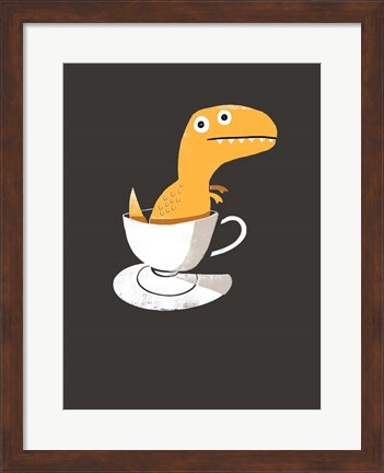 Framed Tea Rex Print