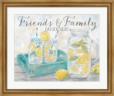 Framed Friends and Family Country Lemons Landscape Print