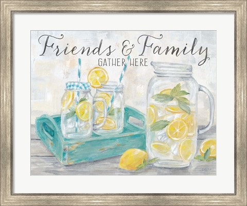 Framed Friends and Family Country Lemons Landscape Print