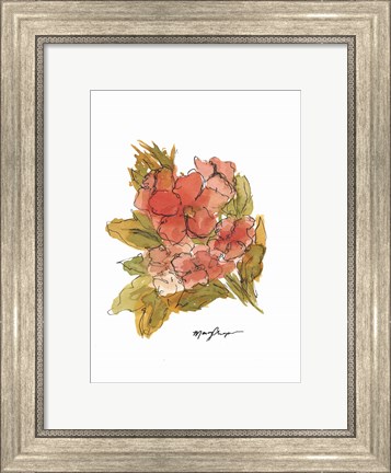 Framed Coral Floral Print