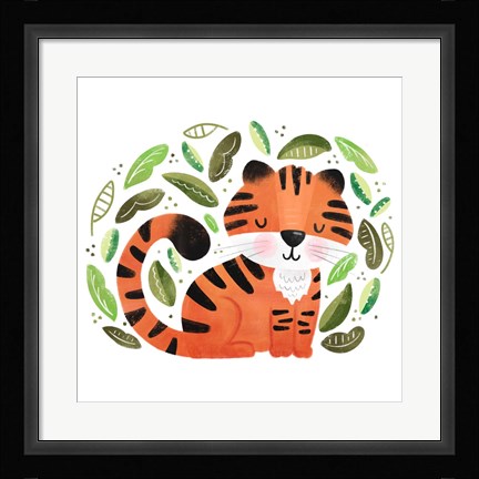 Framed Safari Cuties Tiger Print
