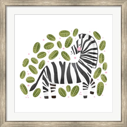 Framed Safari Cuties Zebra Print