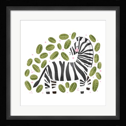 Framed Safari Cuties Zebra Print