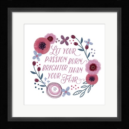 Framed Fierce Girl III Passion Print