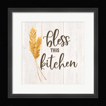 Framed Farm Life I Bless This Kitchen Print