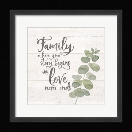 Framed Natural Inspiration Family square Print