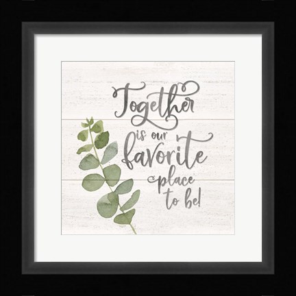 Framed Natural Inspiration Together square Print