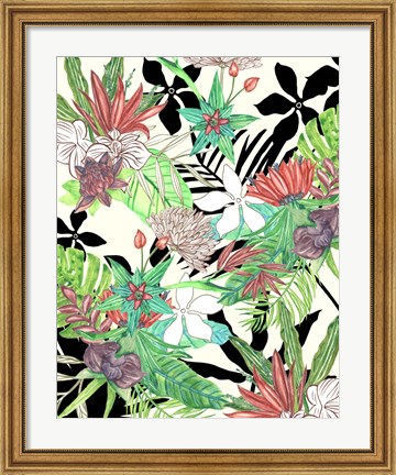 Framed Floral Paradise II Print