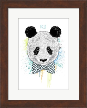 Framed Hello Panda Print