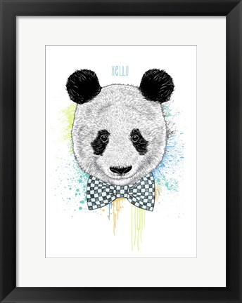 Framed Hello Panda Print