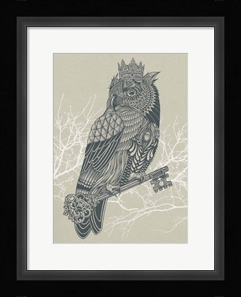 Framed Owl King Print