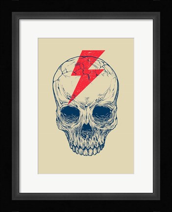 Framed Skull Bolt Print