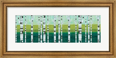 Framed Birches at the Beach Print