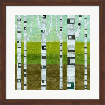 Framed Summer Birches Print