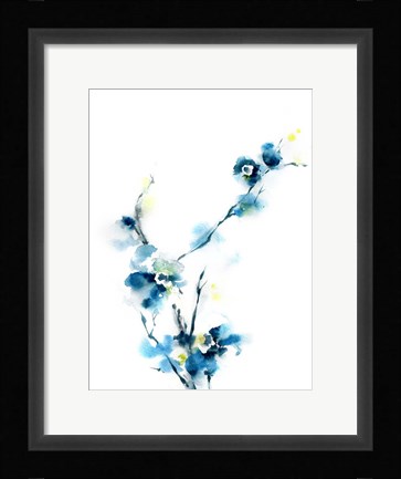 Framed Blue Blossoms Print