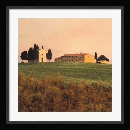 Framed Evening Light, Tuscany Print