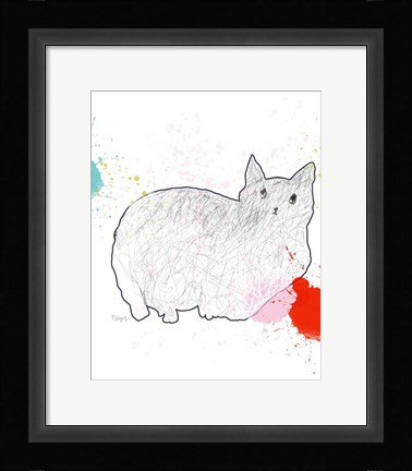 Framed Kitty in Repose Print