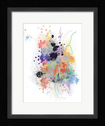 Framed Lavender Wildflower Explosion Print