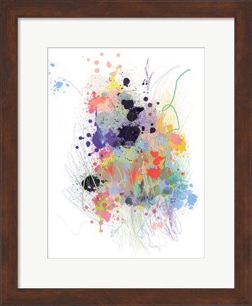 Framed Lavender Wildflower Explosion Print