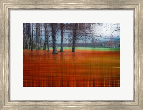 Framed Abstract Autumn Print