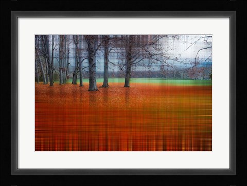 Framed Abstract Autumn Print