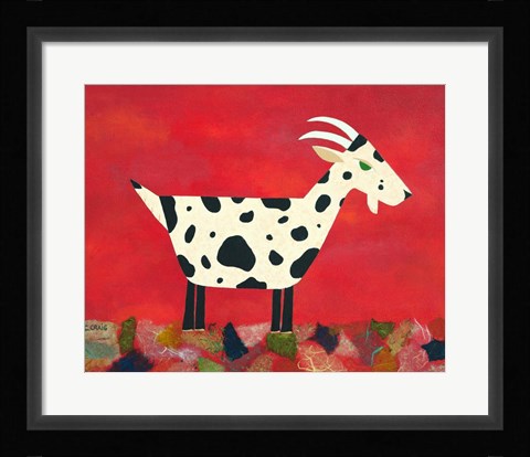 Framed Vincent Van Goat Print