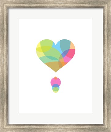 Framed Colors of a Heart Print