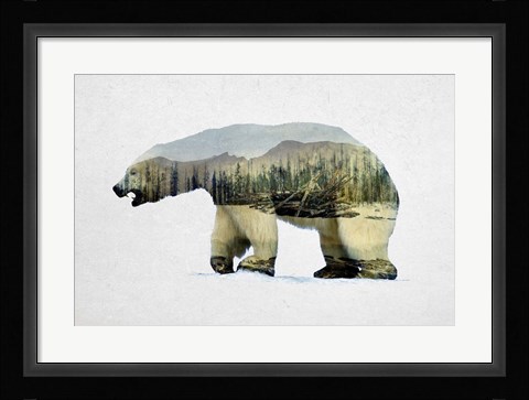 Framed Arctic Polar Bear Print