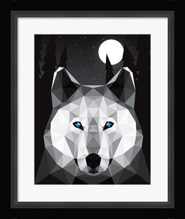 Framed Tundra Wolf Print