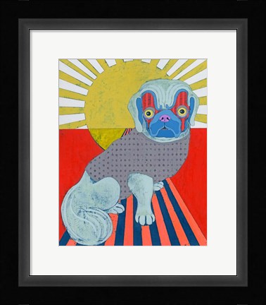 Framed Pekingese Print