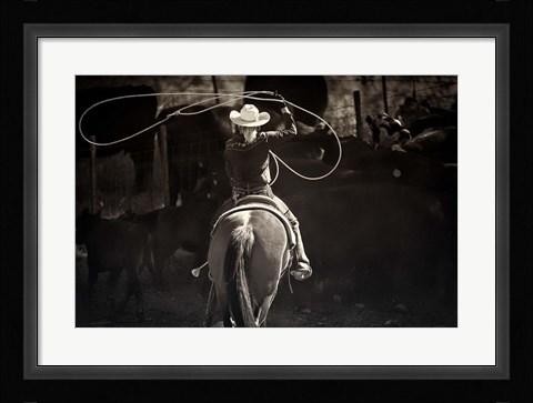 Framed American Cowgirl Print