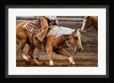 Framed Cutting Horses Print