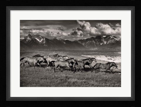 Framed Mountain Range Mavericks Print