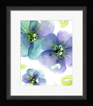 Framed Blue Flowers Print