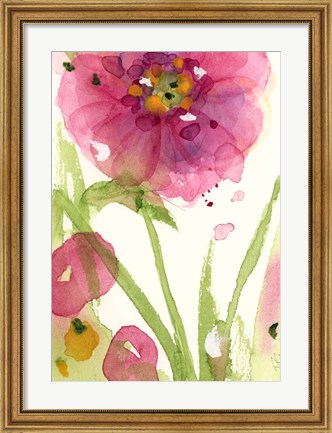 Framed Pink Wildflower Print
